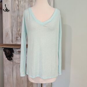 Victoria's Secret light aqua long sleeve tee